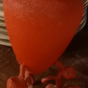 petit vase en pâte de verre orange