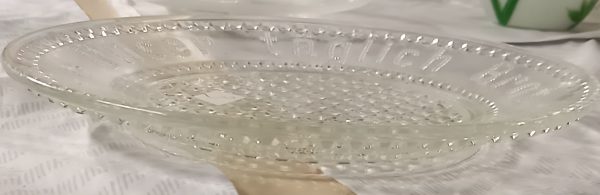 Plat en verre Allemand.