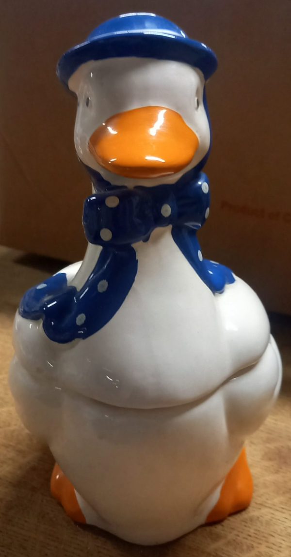 Pot a cookie en porcelaine en forme de canard. – Image 2